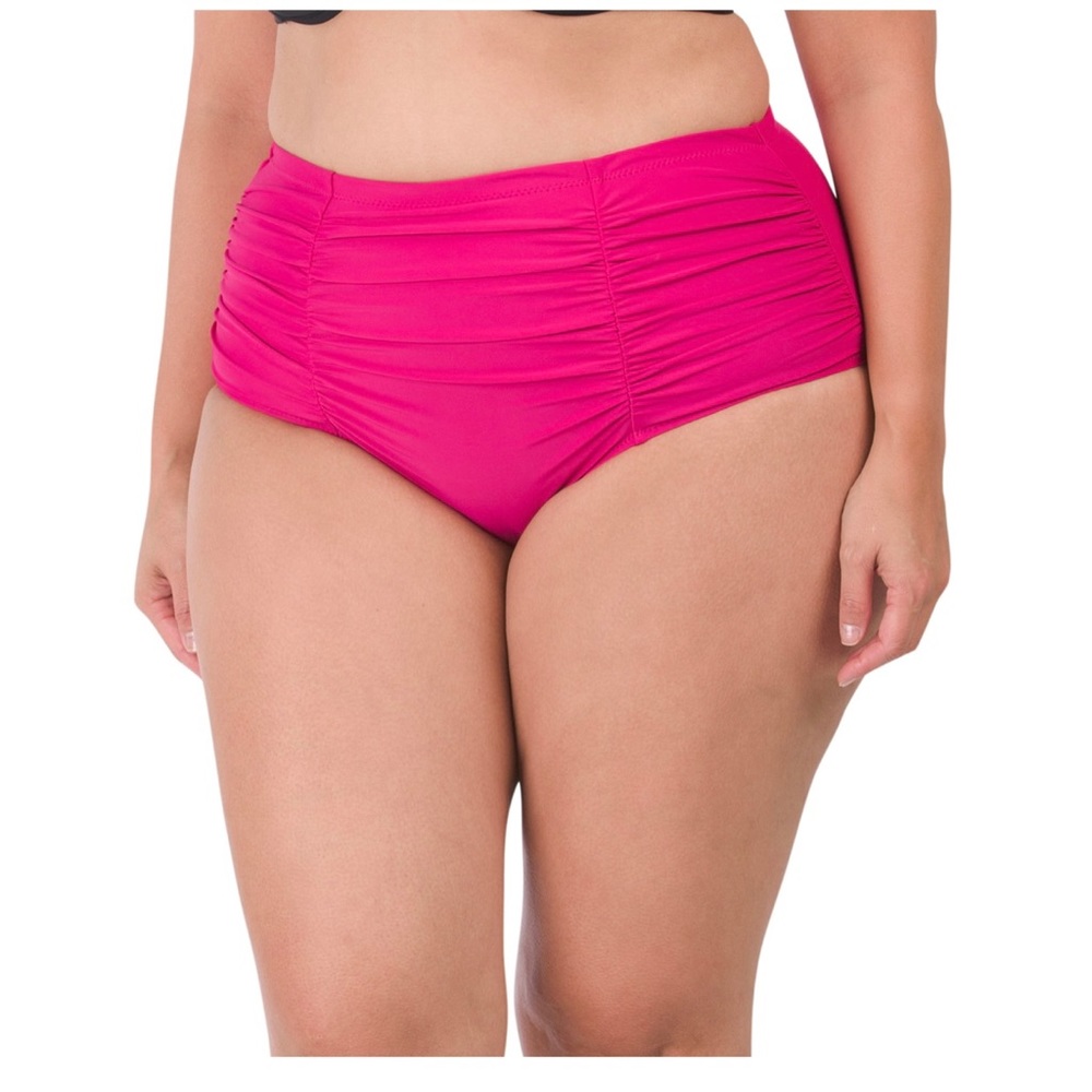 RAISINS CURVE Hot Pink High Rise Swimsuit Bikini Bottom Plus Size